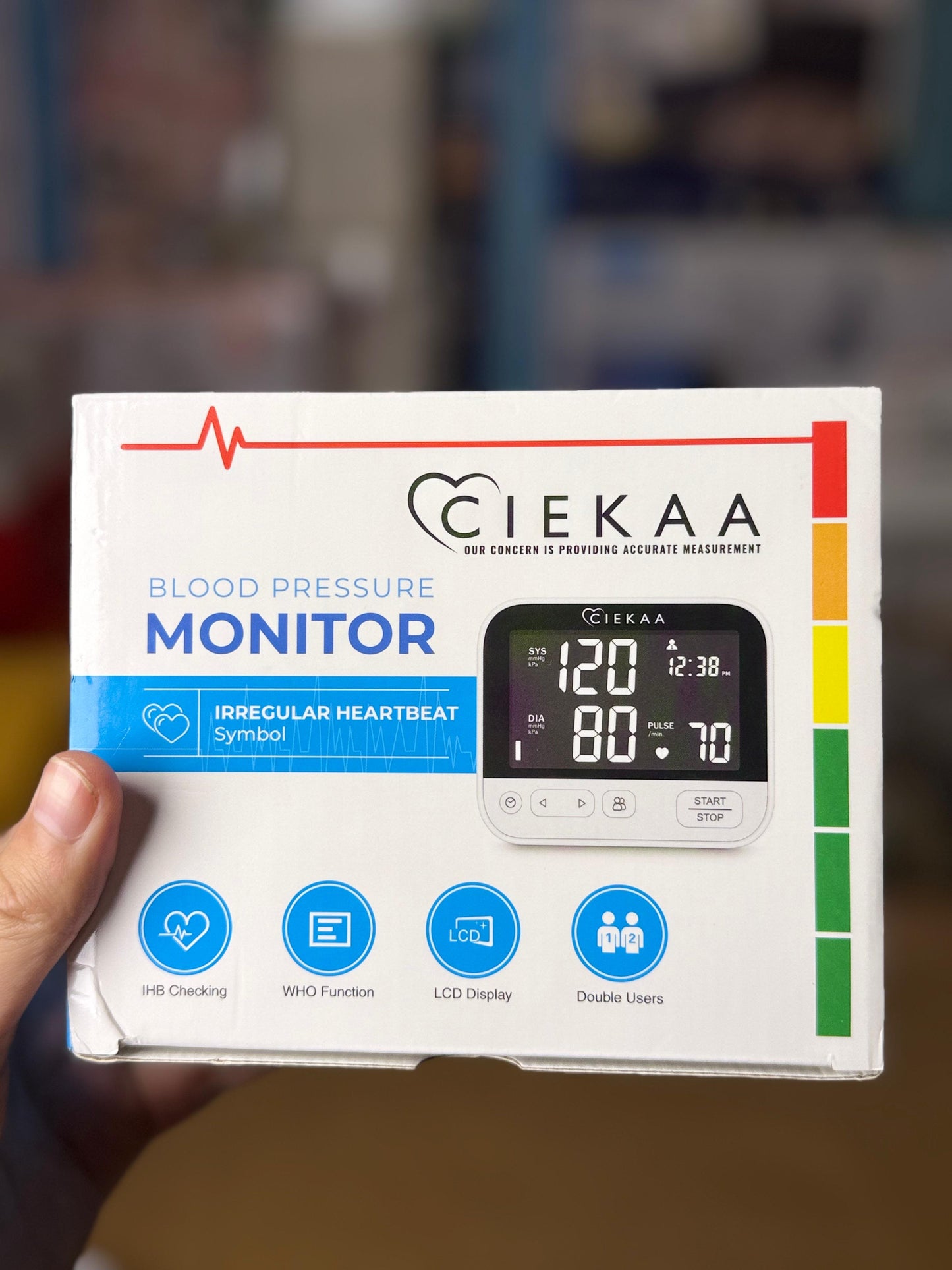 CIEKAA Digital Blood Pressure Monitor – Automatic BP Machine with Pulse Rate Monitoring