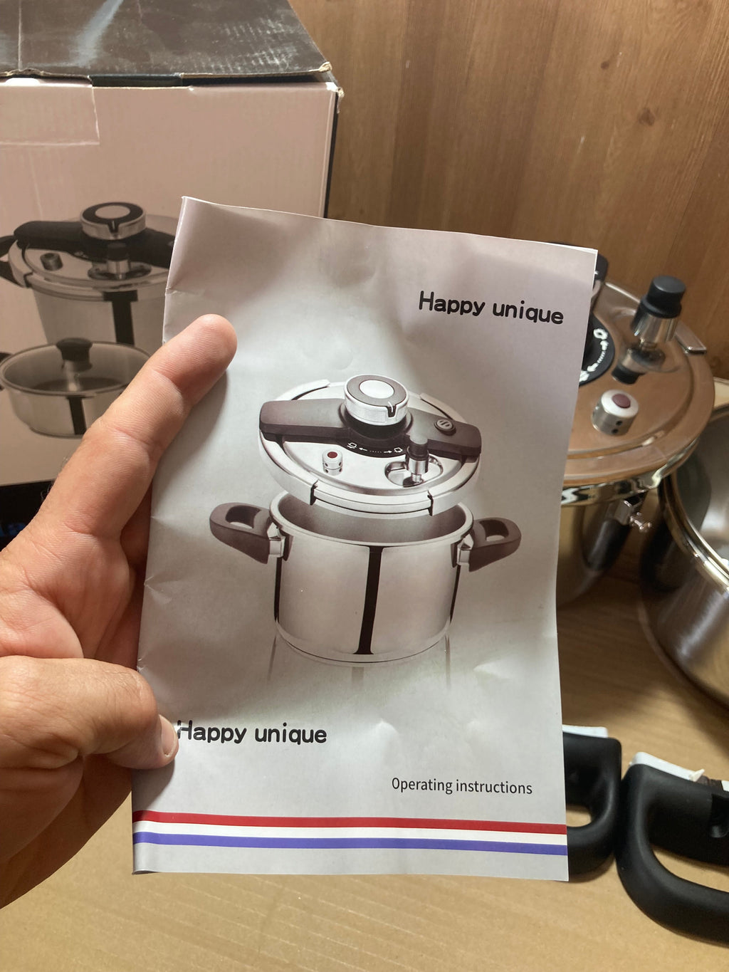 Lot Imported Happy Unique 4+6L Stainless Steel Pressure Cooker With Steamer