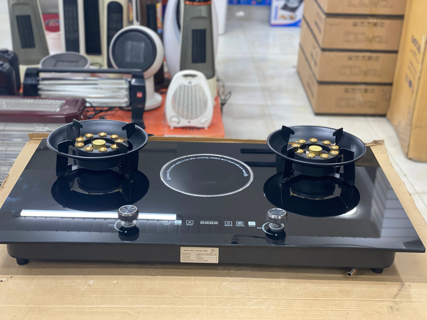 Gas Hob Burner with Dual Power Operation (Gas + Electric) Design By Germany