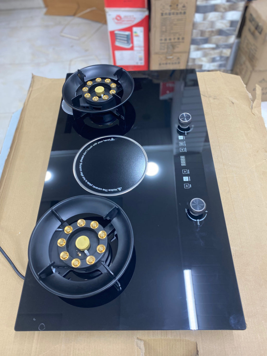 Gas Hob Burner with Dual Power Operation (Gas + Electric) Design By Germany