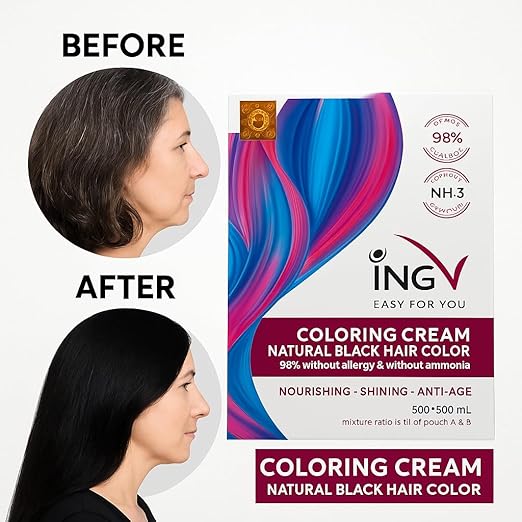 ING V Hair Color - Ammonia Free-Allergy Free  - 1000ml