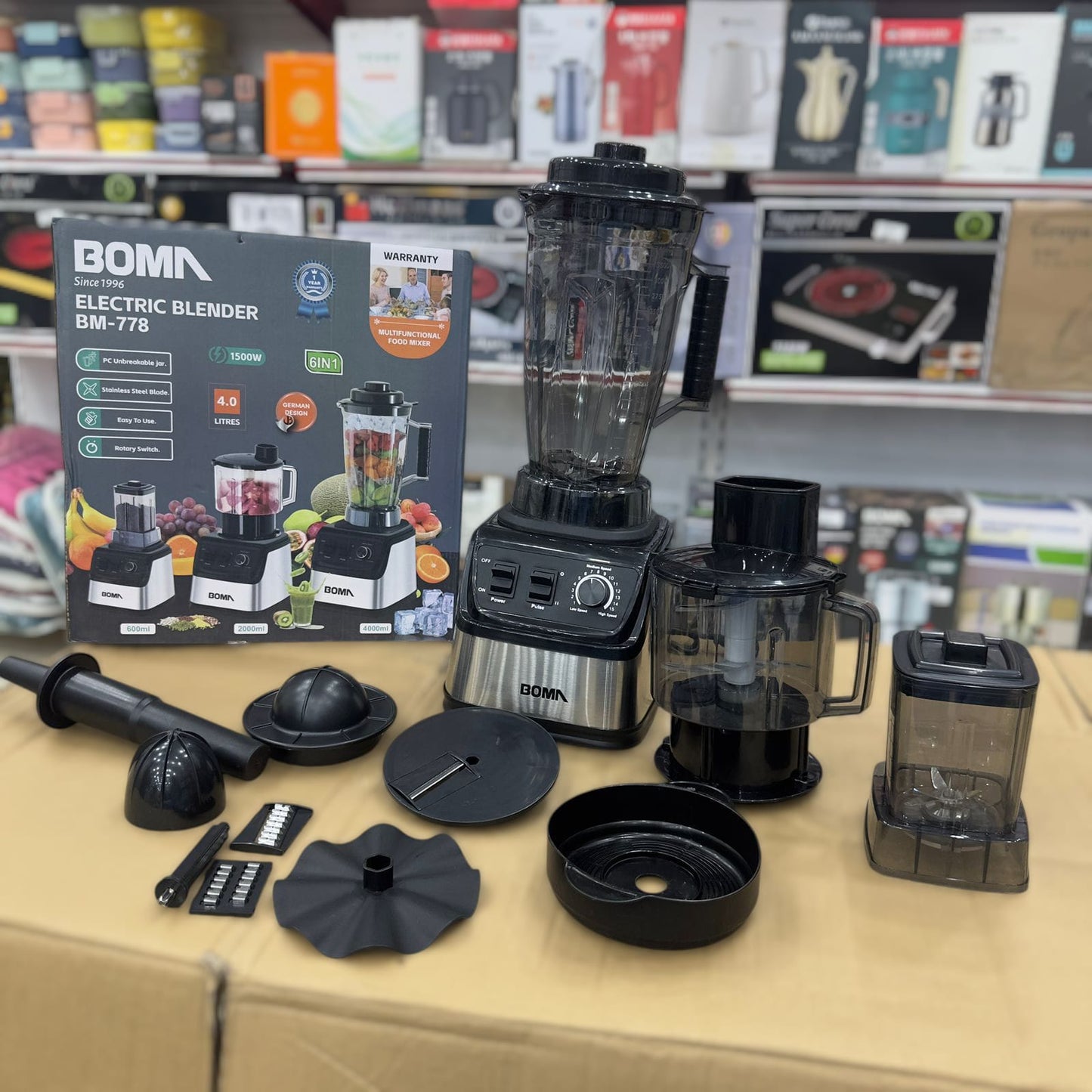 🇩🇪 Booma 6-in-1 Electric Blender Set – German Technology, Powerful Performance