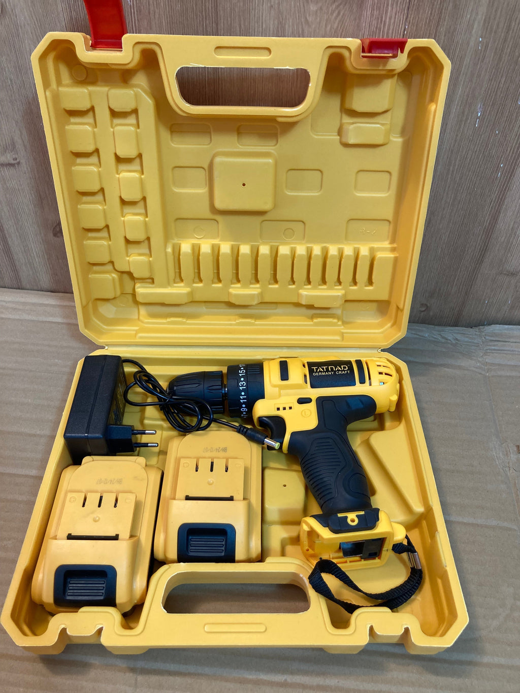 Tatnad Germany Craft Cordless Drill Machine with 36V Rechargeable Double Batteries