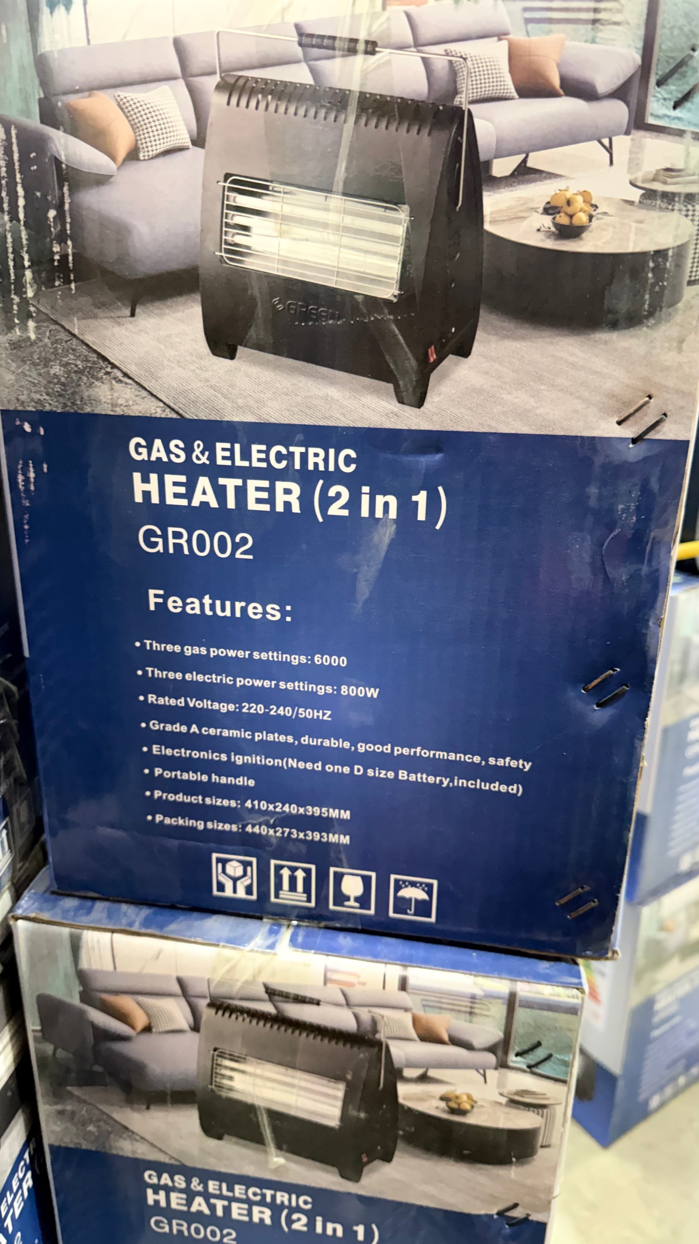 Green GR-001 2-in-1 (Gas+Electric) Room Heater Fine Quality