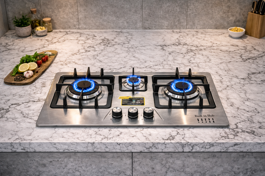 Lot Imported Kitchen 3 Burner Stainless Steel Auto Ignition Gas Hob - LPG & Natural Gas