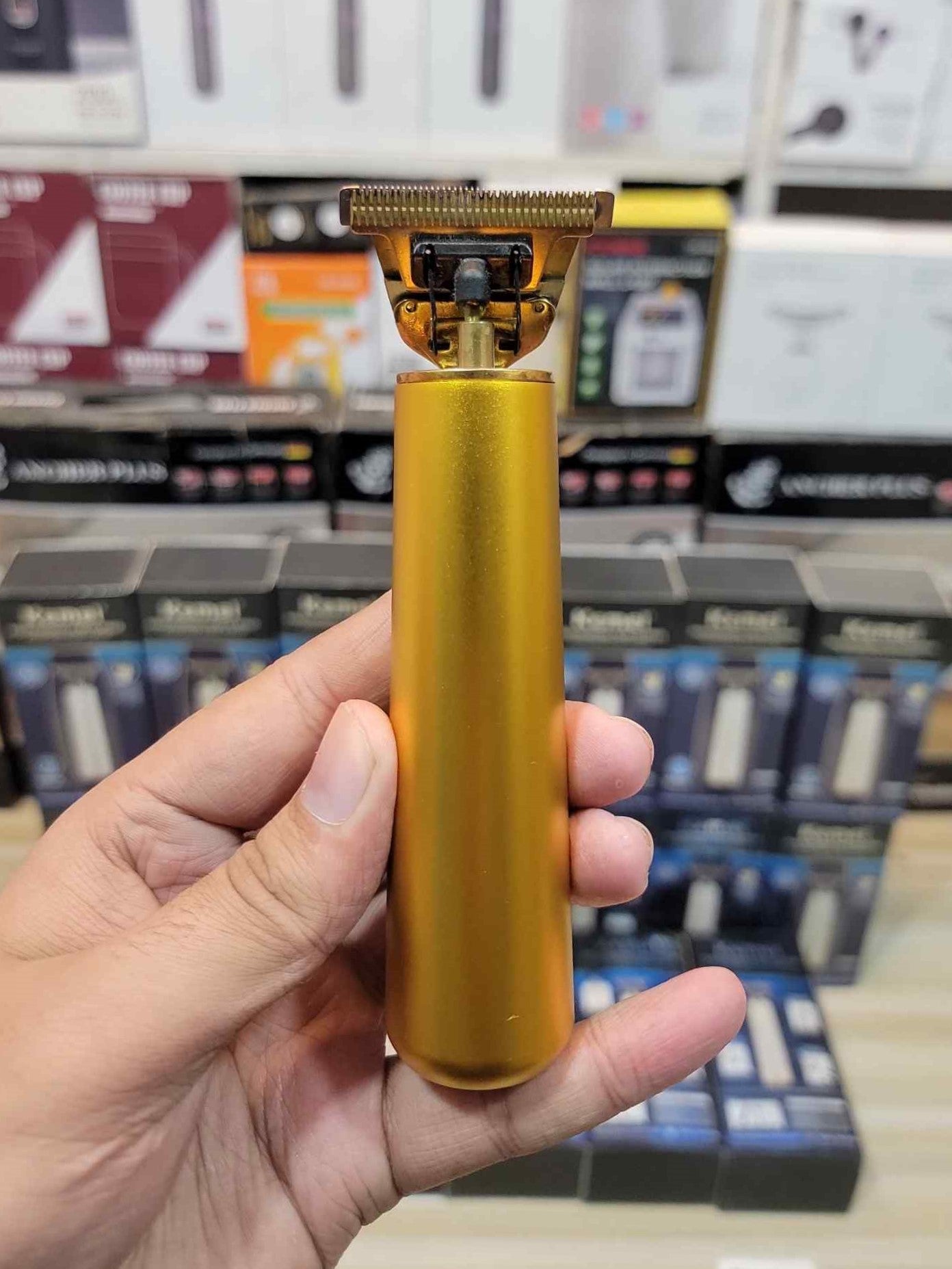 Original KEMEI Full Metal Body Hair Trimmer - Golden