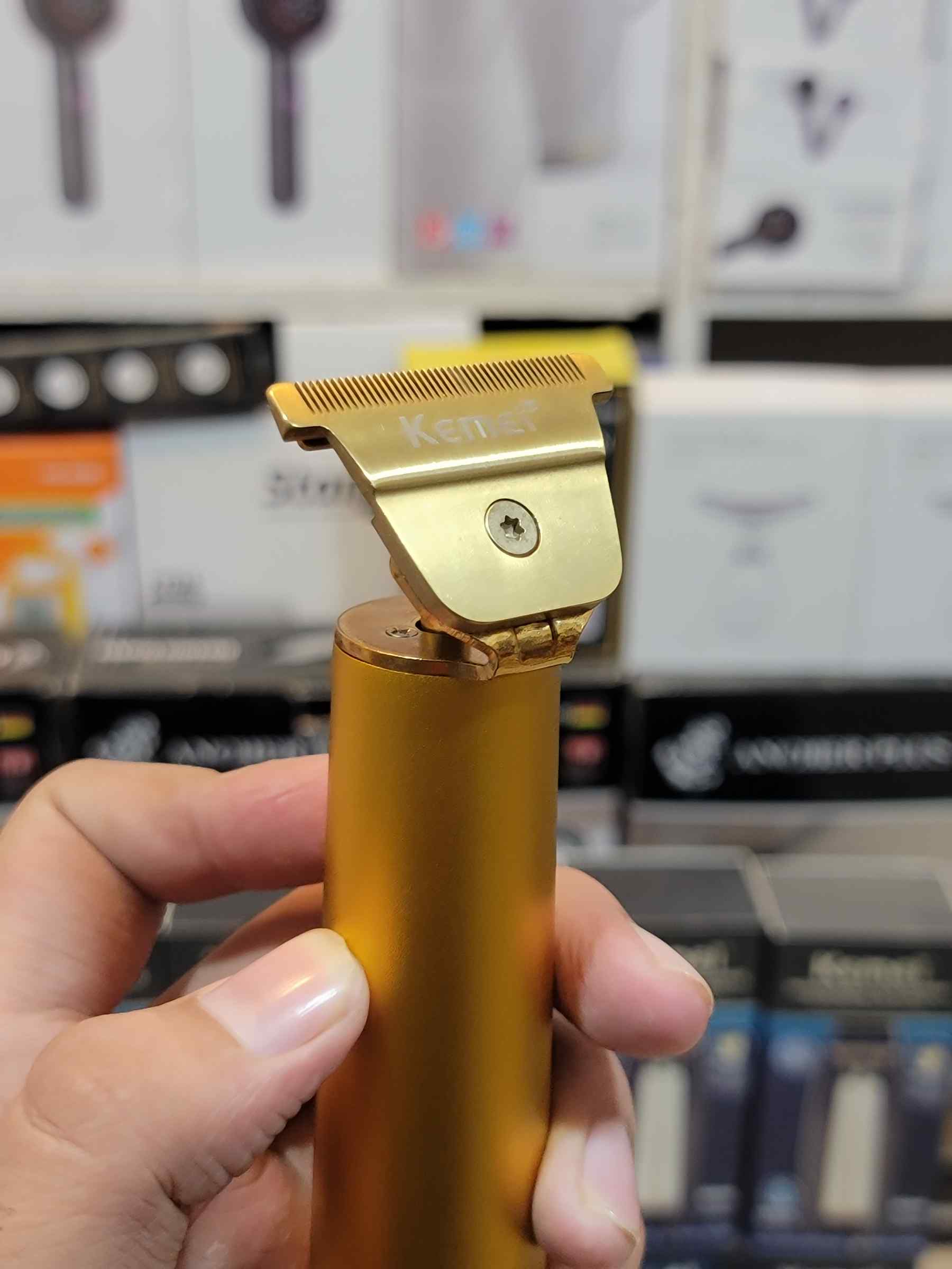 Original KEMEI Full Metal Body Hair Trimmer - Golden