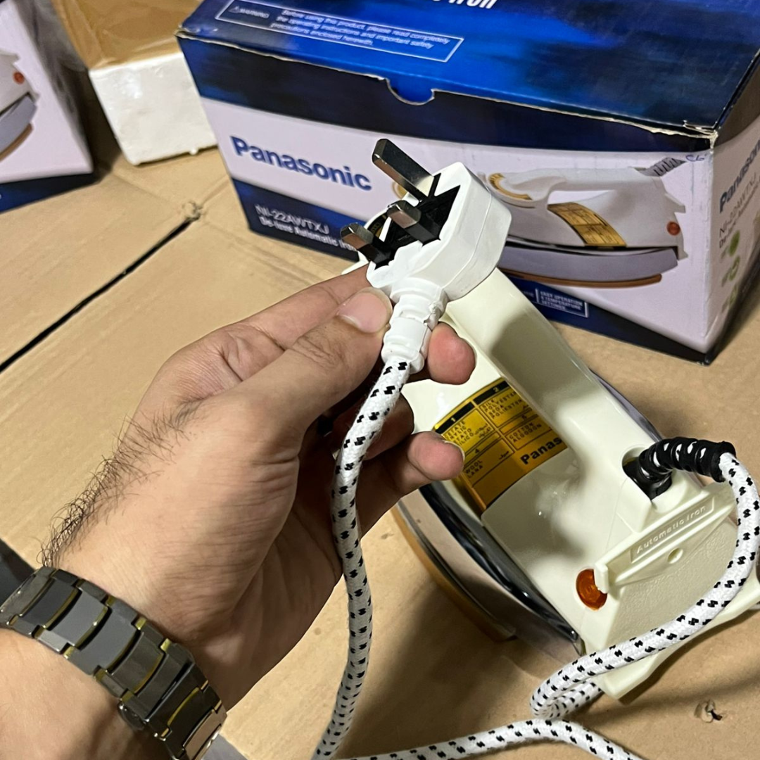 Panasonic Dry Iron 1000W - Non-Stick Soleplate, Swivel Cord