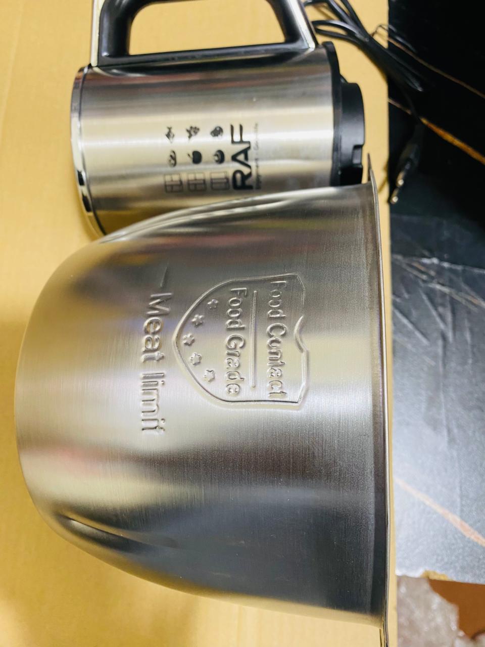 RAF Food Chopper (Meat & Vegetable Chopper) 3 Litre Steel Bowl