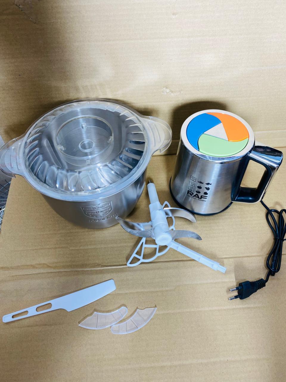 RAF Food Chopper (Meat & Vegetable Chopper) 3 Litre Steel Bowl
