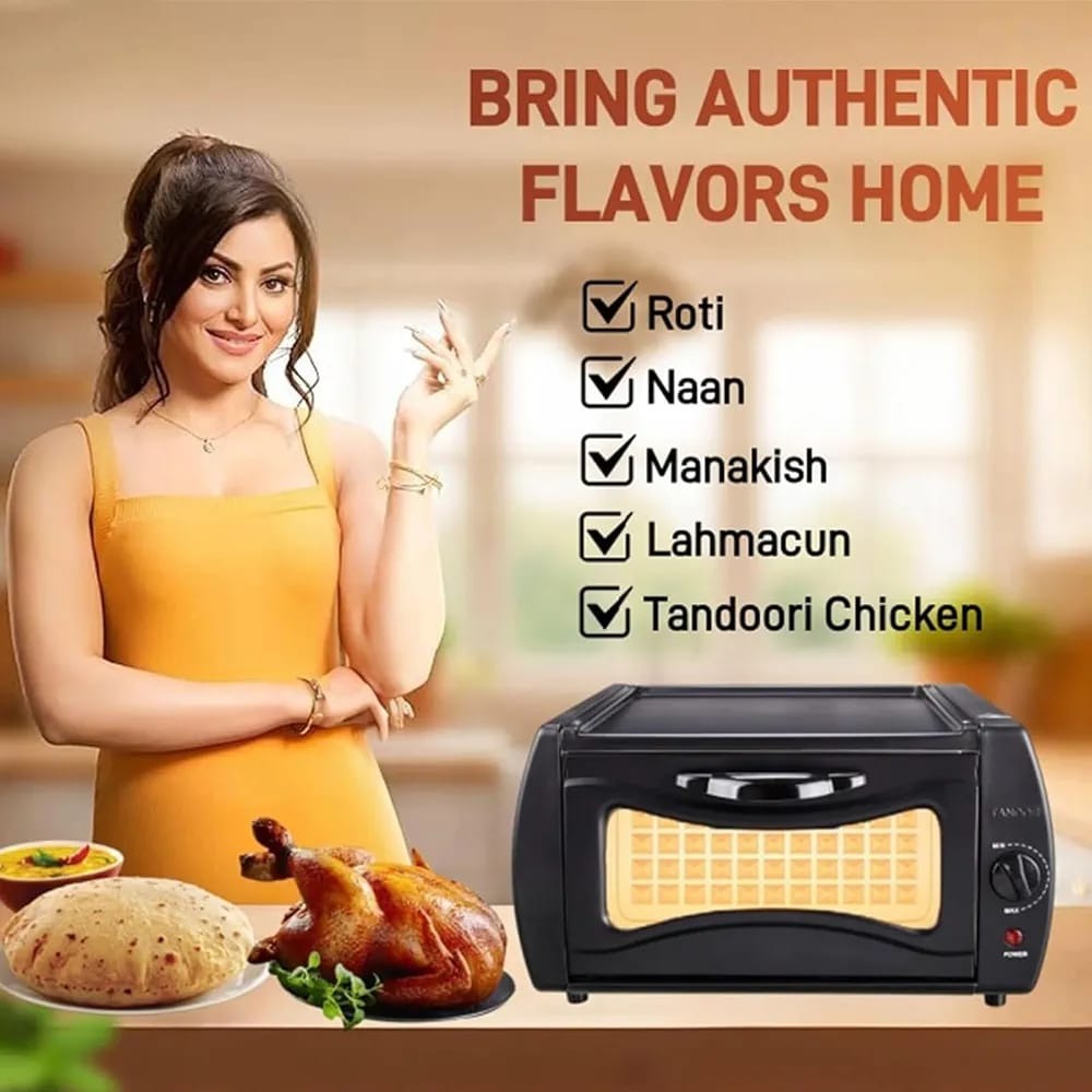 Irani Electric Tandoor Oven – Make Roti, Naan & Pizza at Home (2100W High Power)