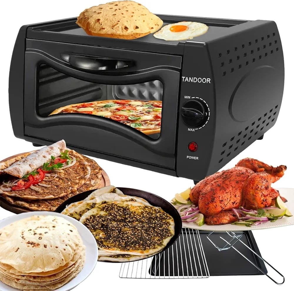 Irani Electric Tandoor Oven – Make Roti, Naan & Pizza at Home (2100W High Power)