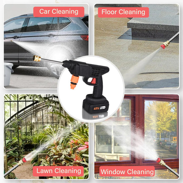 High Pressure Car Washer Spray Water Gun with Double Batteries