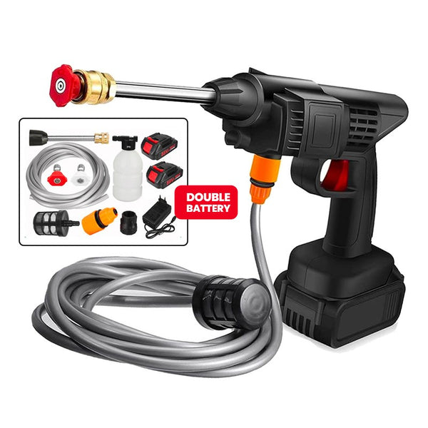 High Pressure Car Washer Spray Water Gun with Double Batteries